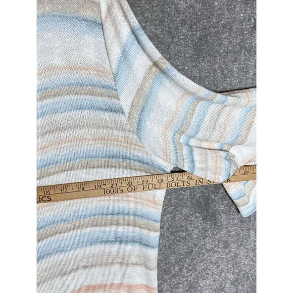 Torrid Hacci Knit Open Duster Cardigan Womens Size 2X Striped Hi-Low 3/4 Sleeve - Picture 5 of 6